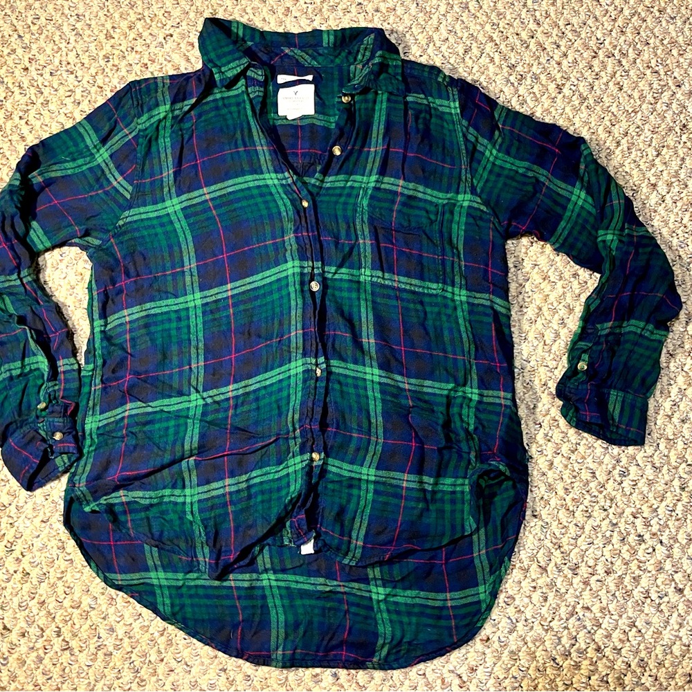 American Eagle Women’s Plaid Top